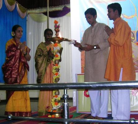 From left Mrs. Kaveri Raykar, Miss Soumya, Mr. Adarsh Gokhale and Mr. Mohan Gauda